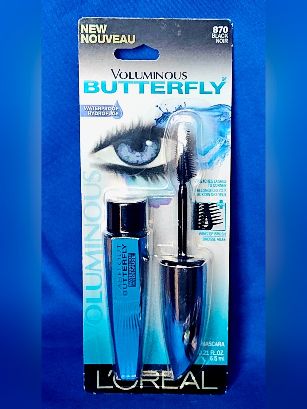 NEW Loreal Voluminous Butterfly Waterproof Mascara - 870 Black Noir Hard-to-Find - Picture 3 of 3